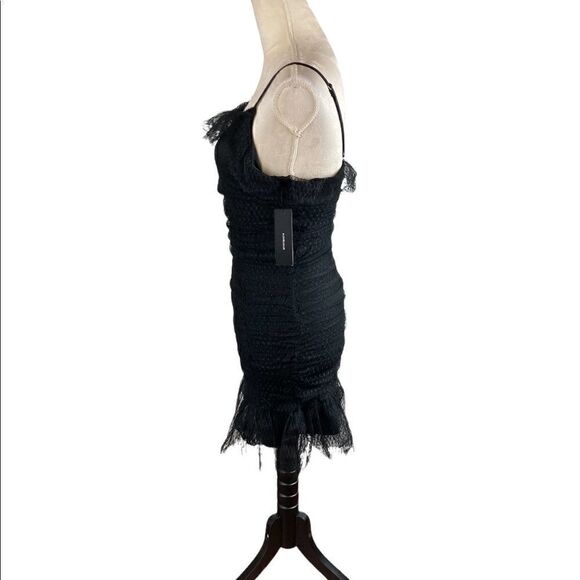 Lulu’s Black Lace and Ruffles Mini Dress, Size M, NWT - Picture 5 of 6